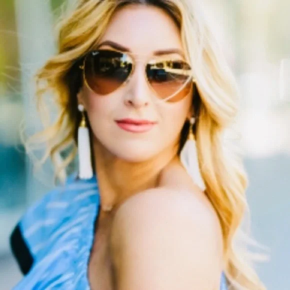 Stella & Dot | Boho Gold+White Hand-Beaded Tassel Earrings Retired - Picture 2 of 9